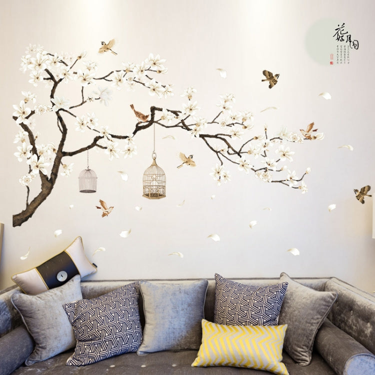 2 PCS/Set DIY Tree Birds Flower Home Decor Wall Stickers-Reluova