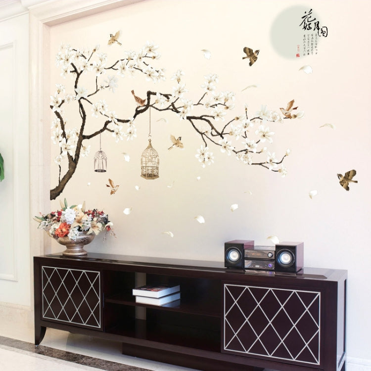 2 PCS/Set DIY Tree Birds Flower Home Decor Wall Stickers-Reluova