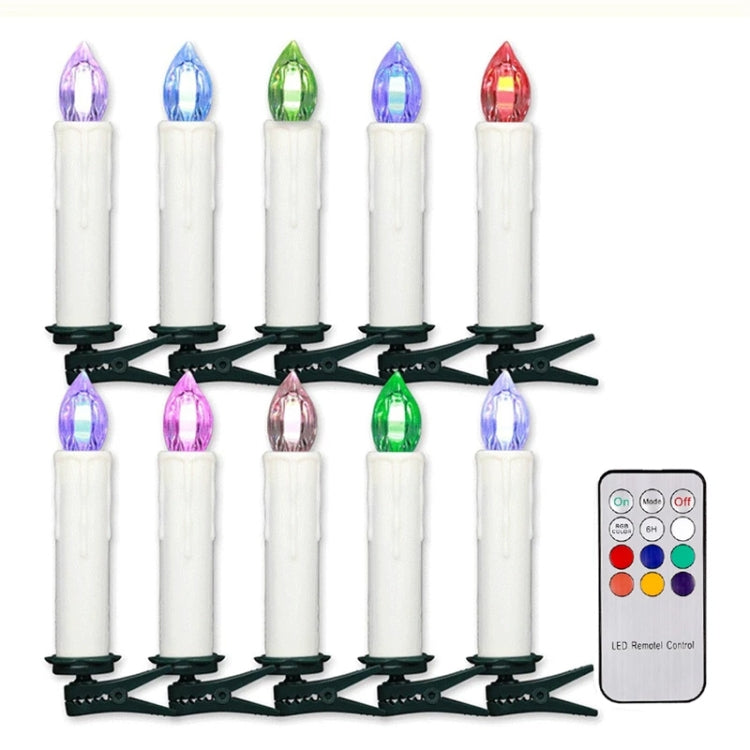 2 Boxes Christmas Tree Decoration LED Clip Candle Valentine Day Remote Control Candle-Reluova