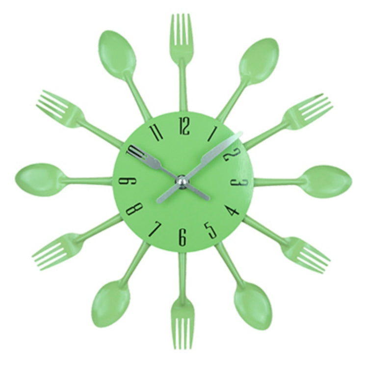 Cutlery Metal Kitchen Wall Clock Spoon Fork Creative Quartz Wall Mounted Clocks Modern Design Decorative Horloge My Store