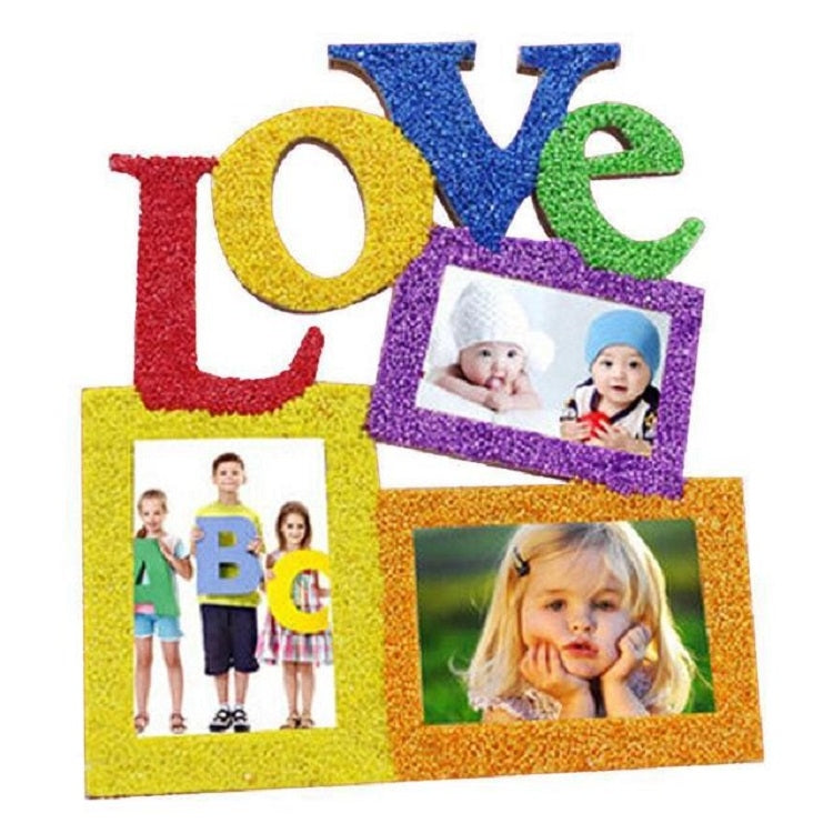 2 PCS Children Creative Crafts Handmade DIY Wooden Photo Frame-Reluova