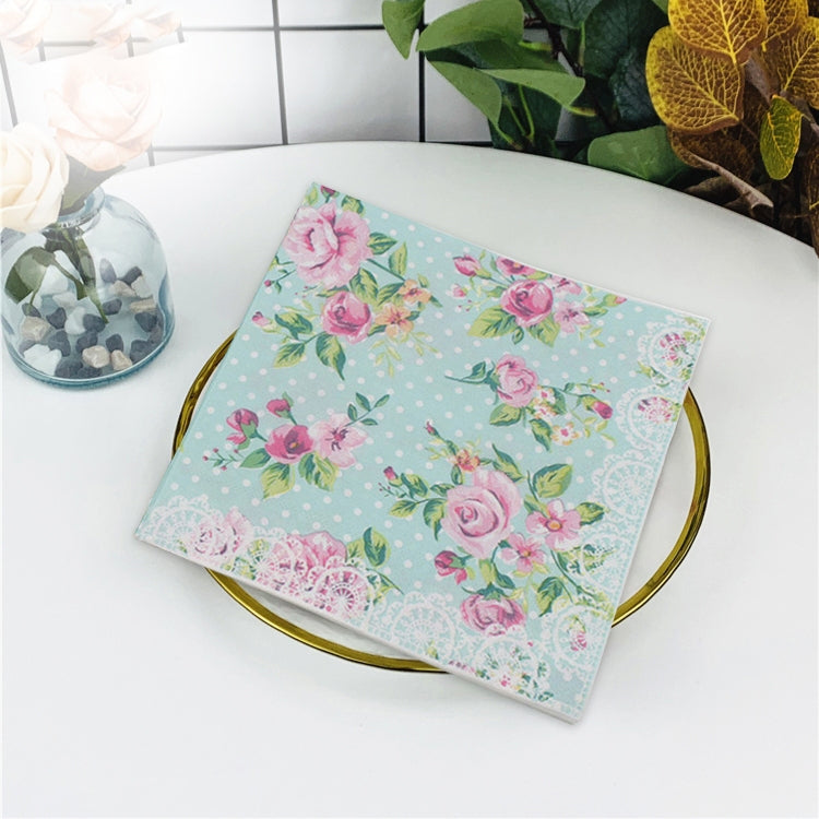 Colorful Printed Flower Wedding Banquet Napkins Placemats My Store