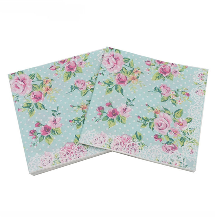 Colorful Printed Flower Wedding Banquet Napkins Placemats My Store