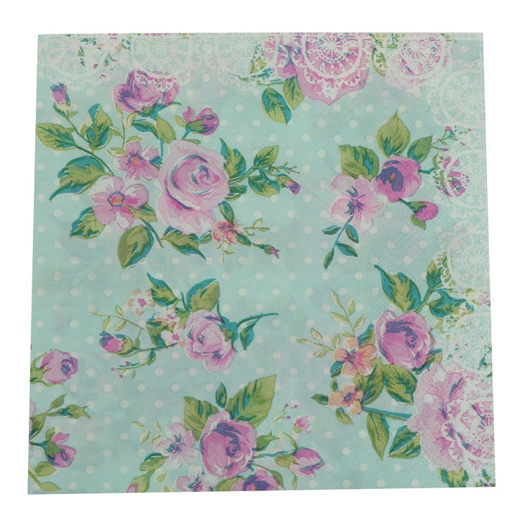 Colorful Printed Flower Wedding Banquet Napkins Placemats My Store