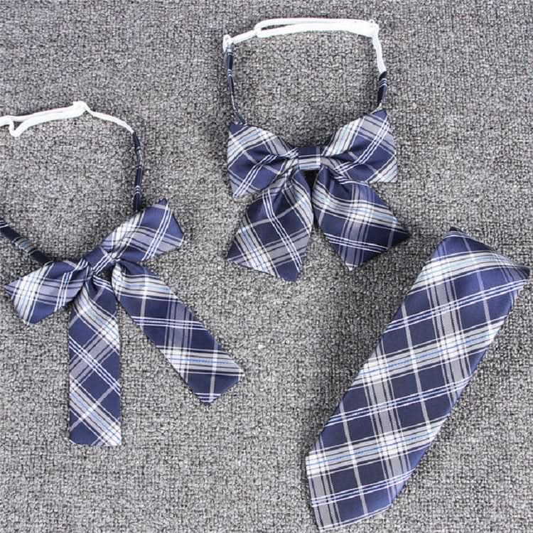 Jacquard Plaid College-style Uniform Bow Tie Necktie Clothing Accessories Reluova