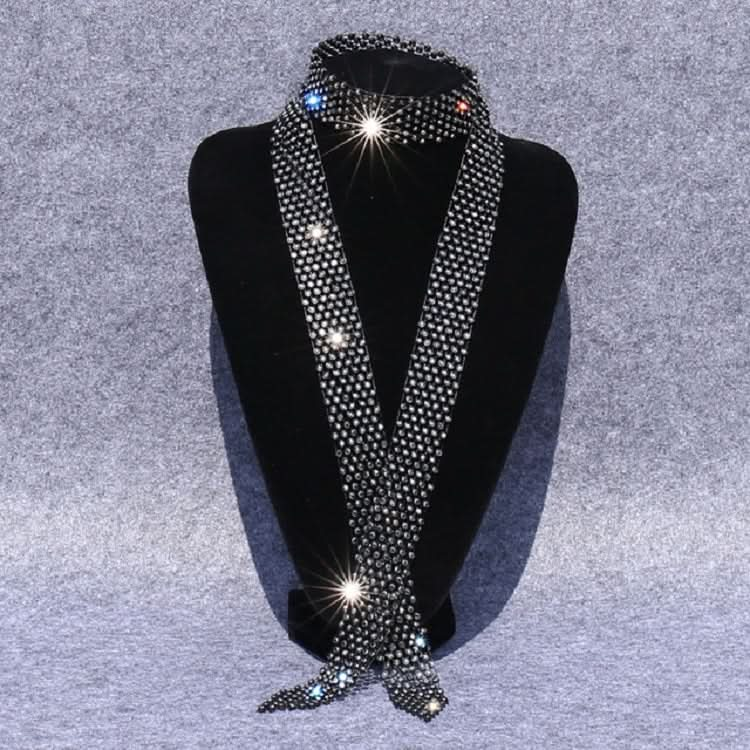 Women Sequined Rhinestone Bow Tie Dance Costume Accessories Reluova