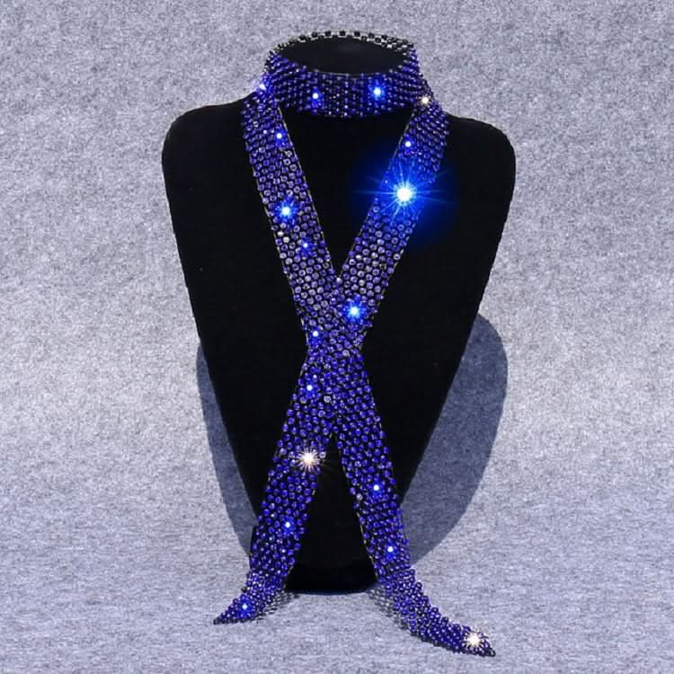 Women Sequined Rhinestone Bow Tie Dance Costume Accessories Reluova