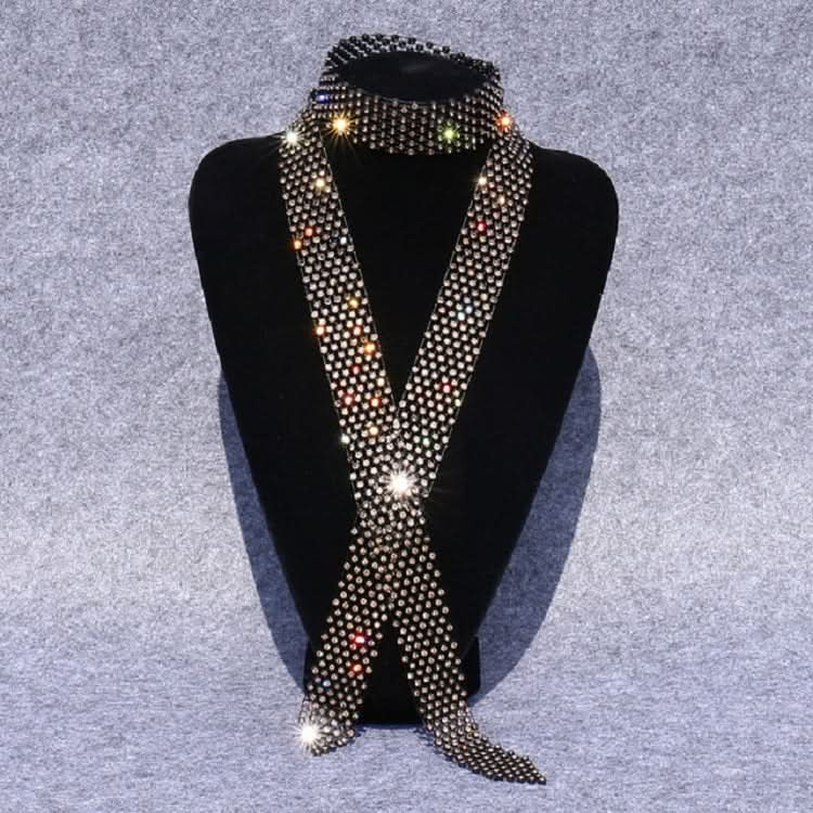 Women Sequined Rhinestone Bow Tie Dance Costume Accessories Reluova