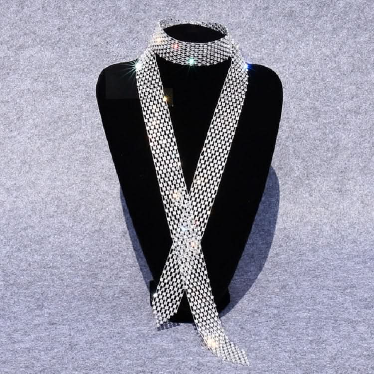 Women Sequined Rhinestone Bow Tie Dance Costume Accessories Reluova