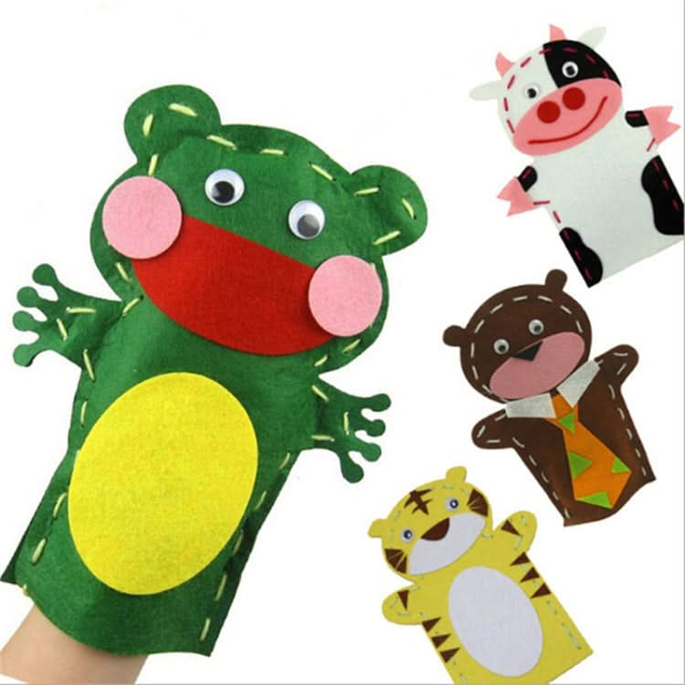 5 PCS DIY Handmade Cartoon Animals Nonwoven Fabric Glove Kids Education Learning Craft Toys, Random Style and Color Delivery Reluova