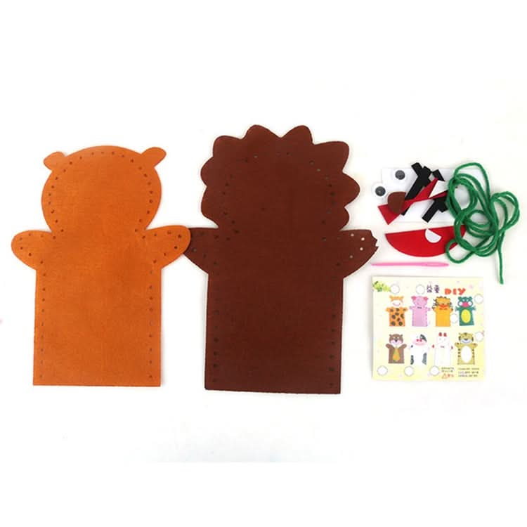 5 PCS DIY Handmade Cartoon Animals Nonwoven Fabric Glove Kids Education Learning Craft Toys, Random Style and Color Delivery Reluova