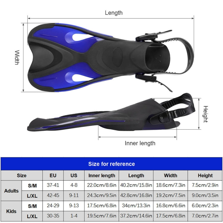 Adult Children Adjustable Flippers Snorkeling Equipment