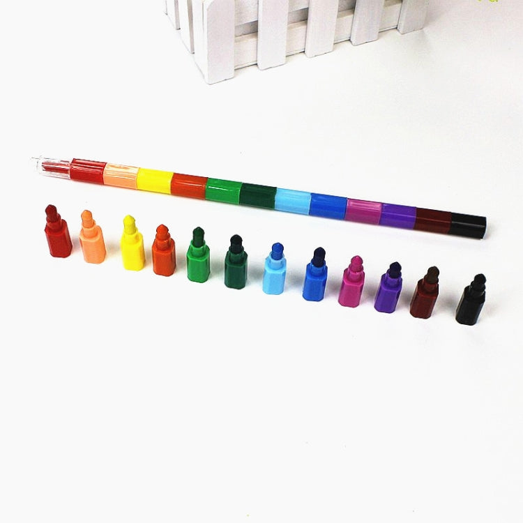 6pcs Creative Building Blocks Crayons Children 12 Colors Drawing Educational Toys