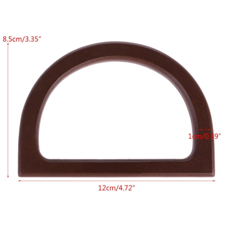 D-shaped Wooden Handle Handbag Accessories My Store