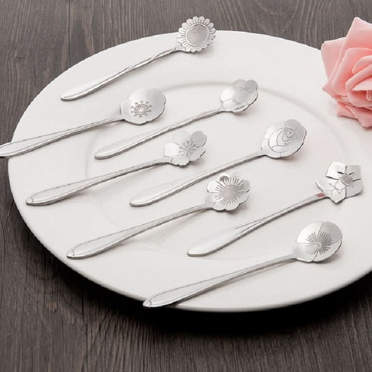 3 PCS Stainless Steel Household Creative Flower Spoon Coffee Stirring Spoon-Reluova