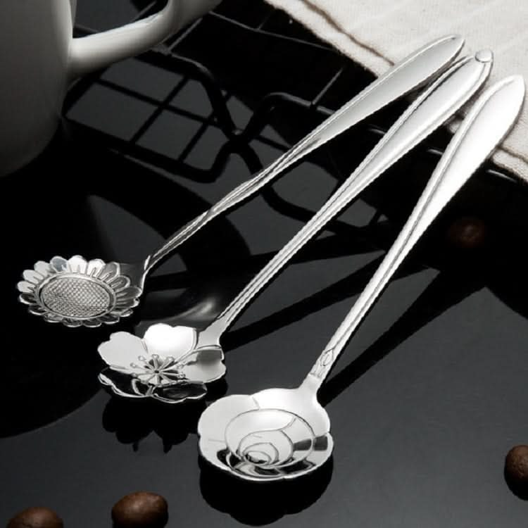 3 PCS Stainless Steel Household Creative Flower Spoon Coffee Stirring Spoon-Reluova