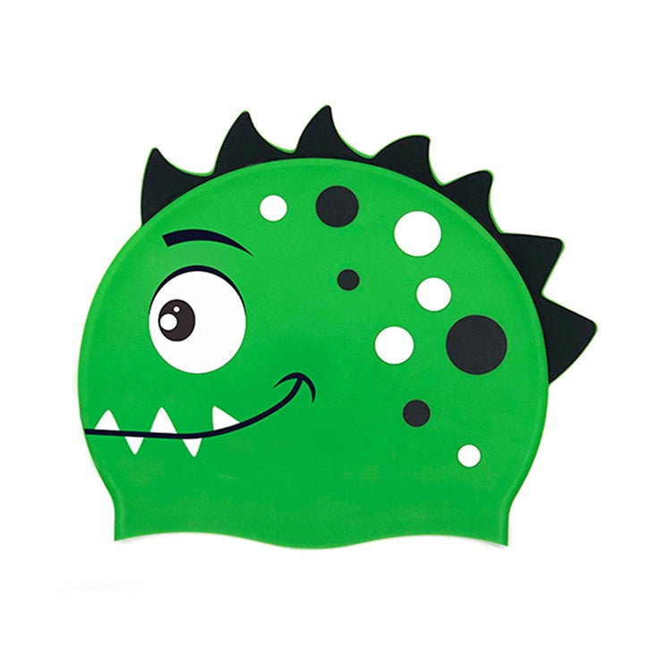 Children Cartoon Dinosaur Comfortable Silicone Swimming Cap