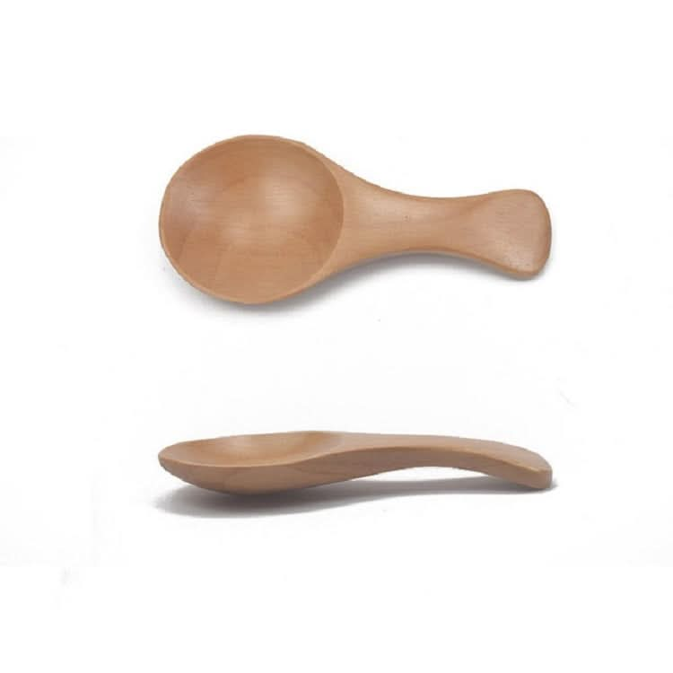 Log Short Handle Wide Mouth Milk Powder Spoon Wooden Seasoning Tea Spoon - Reluova