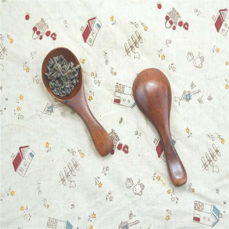 Log Short Handle Wide Mouth Milk Powder Spoon Wooden Seasoning Tea Spoon - Reluova