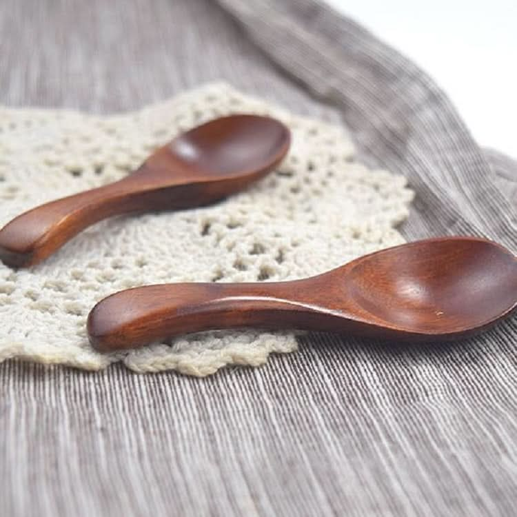 Log Short Handle Wide Mouth Milk Powder Spoon Wooden Seasoning Tea Spoon - Reluova