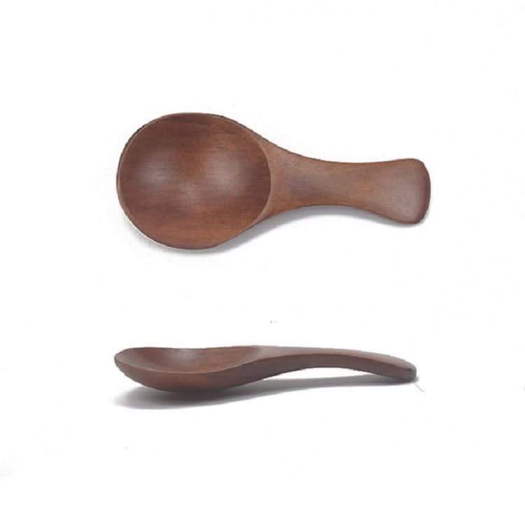 Log Short Handle Wide Mouth Milk Powder Spoon Wooden Seasoning Tea Spoon - Reluova