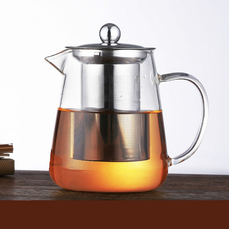 Large Capacity Heat Resistant Glass Teapot Tea Set With Stainless Steel Filter For Kung Fu Tea