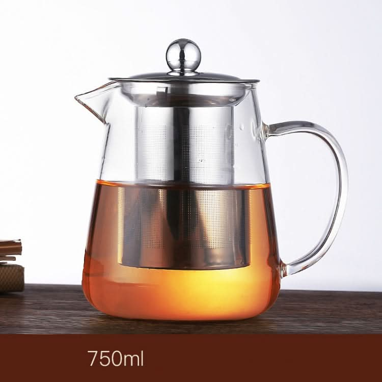 Large Capacity Heat Resistant Glass Teapot Tea Set With Stainless Steel Filter For Kung Fu Tea Reluova