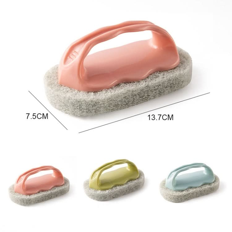 Kitchen Tile Bathtub Brush Household Brush Pot Scouring Sponge Cleaning Brush with Handle Random Color Delivery - Reluova