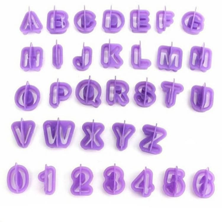 40pcs / Set Alphanumeric Plastic Cookie Molds Symbol Fondant Cake Decorative Printing Molds-Reluova