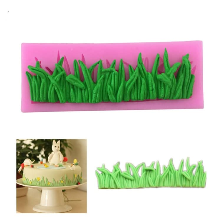 2 PCS Grass Decoration Liquid Silicone Mold Fondant Cake Mold-Reluova