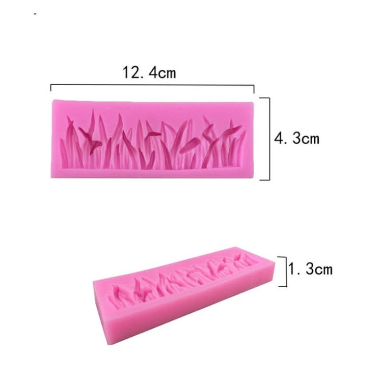 2 PCS Grass Decoration Liquid Silicone Mold Fondant Cake Mold-Reluova