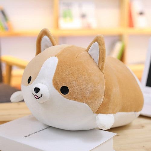 30-60cm Cute Corgi Dog Plush Toy Lovely Christmas Gift for Kids Stuffed Soft Animal Cartoon Pillow Valentine Present Reluova