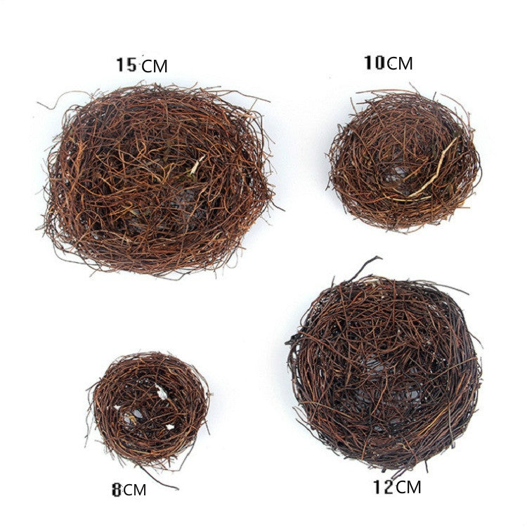 Rattan Nest Bird Bird Crafts Chicken Nest DIY Handmade Bird Nest Scene Props My Store