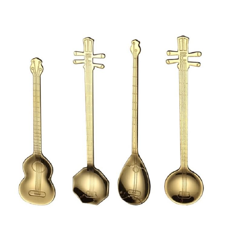 Stainless Steel Coffee Mixing Spoon Creative Musical Instrument Shape Spoon - Reluova