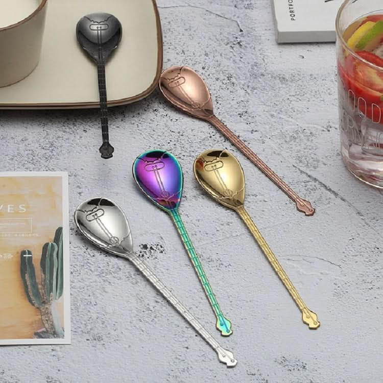 Stainless Steel Coffee Mixing Spoon Creative Musical Instrument Shape Spoon - Reluova