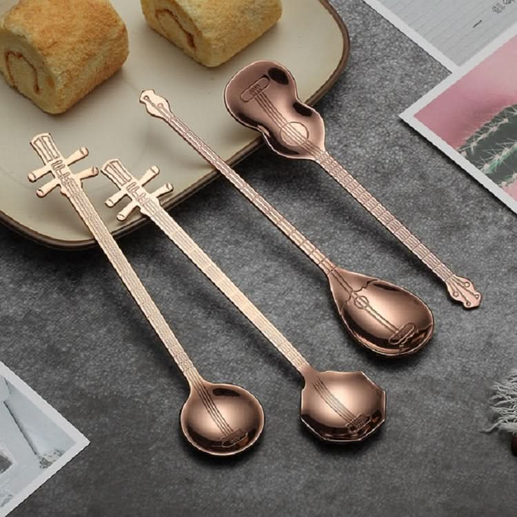 Stainless Steel Coffee Mixing Spoon Creative Musical Instrument Shape Spoon - Reluova