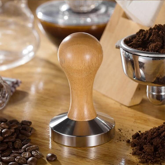 Stainless Steel Solid Wood Handle Integrated Coffee Powder - Reluova