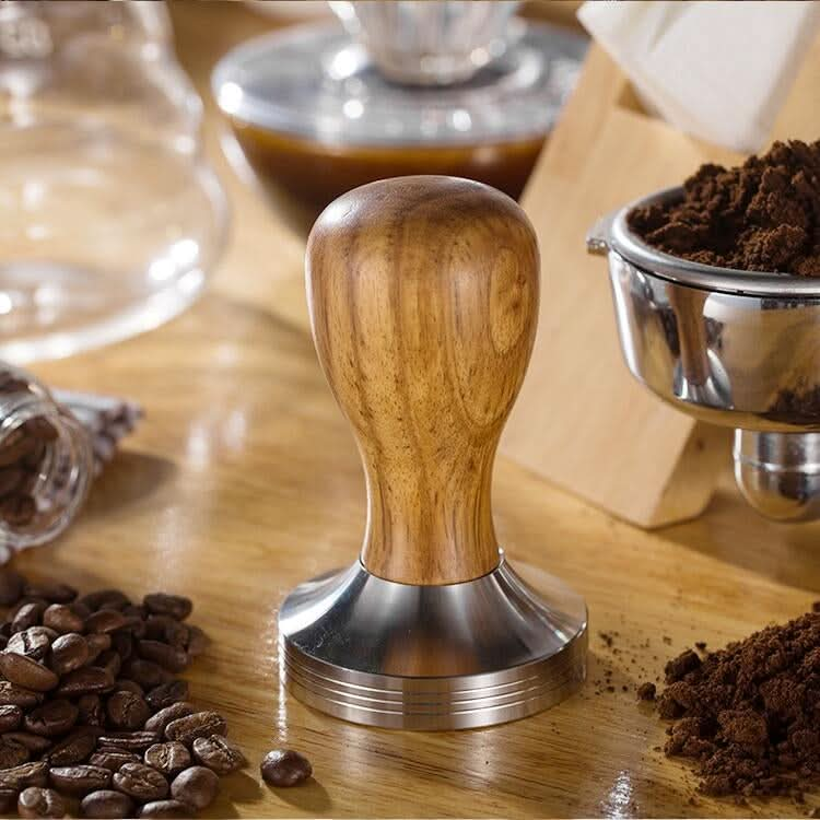 Stainless Steel Solid Wood Handle Integrated Coffee Powder - Reluova