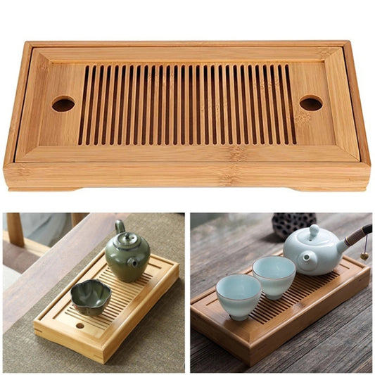 Bamboo Tea Trays Kung Fu Tea Accessories Tea Tray Table With Drain Rack Reluova