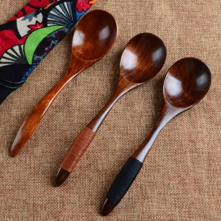 10 PCS Eco Wooden Spoon Flatware Kitchen Soup Coffee Stirring Spoons Cooking Utensil Coffee Tea Mixing Spoons - Reluova