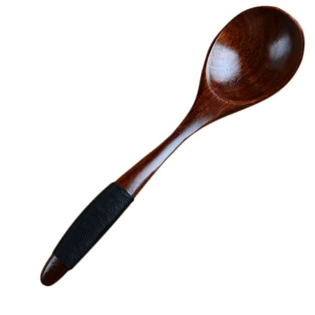 10 PCS Eco Wooden Spoon Flatware Kitchen Soup Coffee Stirring Spoons Cooking Utensil Coffee Tea Mixing Spoons - Reluova