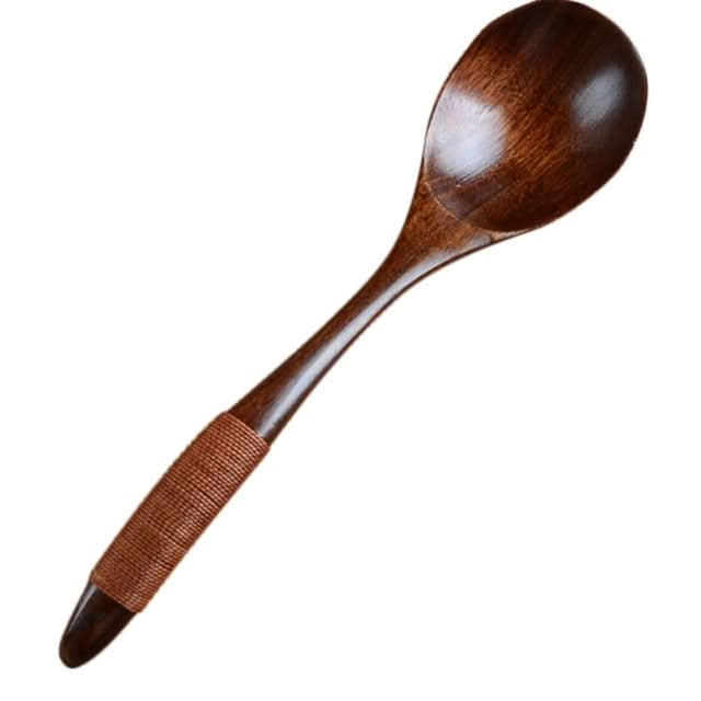 10 PCS Eco Wooden Spoon Flatware Kitchen Soup Coffee Stirring Spoons Cooking Utensil Coffee Tea Mixing Spoons - Reluova