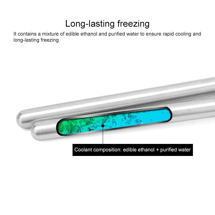 2 PCS 304 Stainless Steel Quick Freezing Ice Wine Cooler Portable Cooling Rod Cooling Wine Rod-Reluova