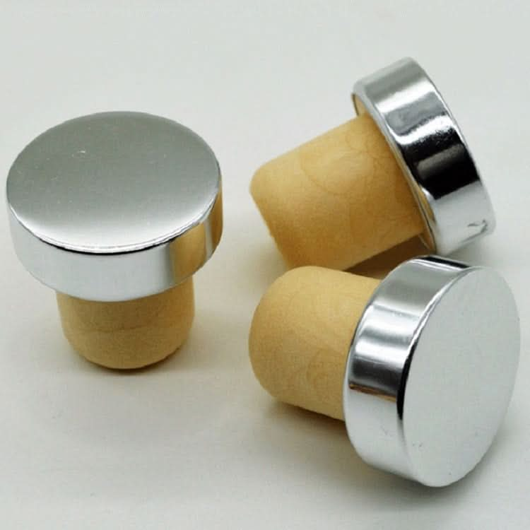 Polymer Wine Stopper Cork Oak Stoppers with Metal Iron Cover - Reluova