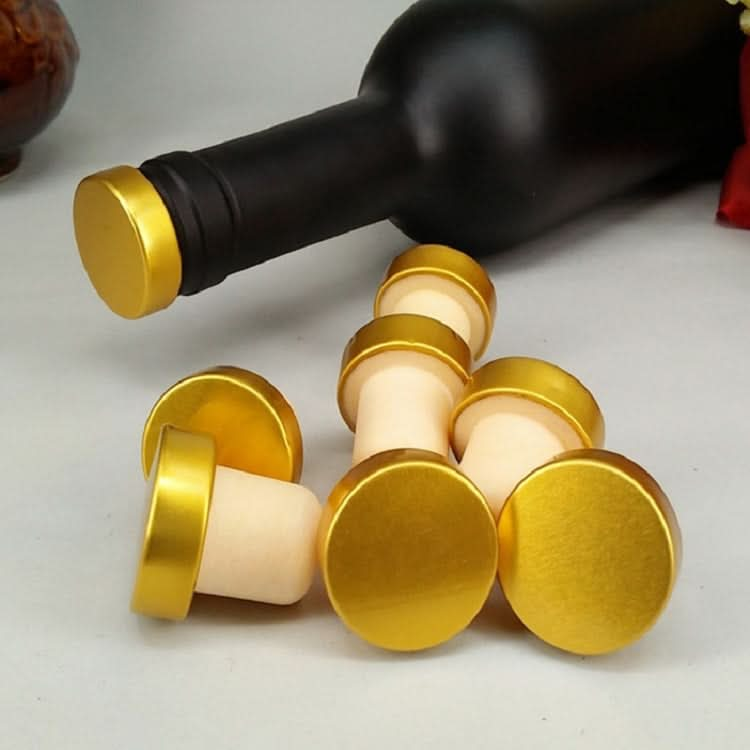 Polymer Wine Stopper Cork Oak Stoppers with Metal Iron Cover - Reluova