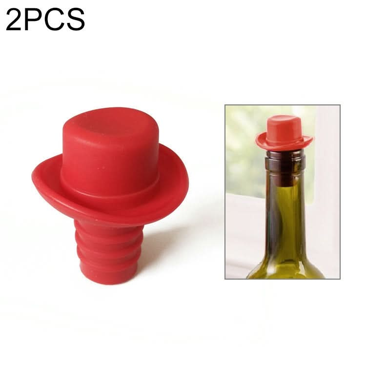 Silica Gel Top Hat Fresh Wine Corks Cruet Red Wine Stopper - Reluova