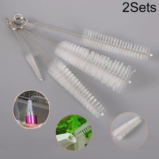 2 PCS Stainless Steel Wash Pipe Straw Brush Cleaner-Reluova