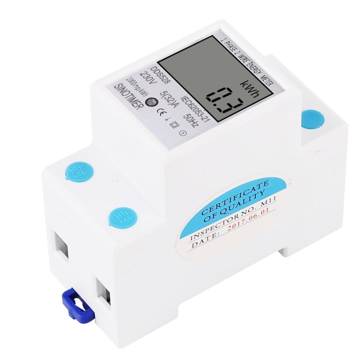 DDS528 5-32A 230V 50Hz Single-phase Household DIN Rail Electronic Multi-function Energy Meter Reluova