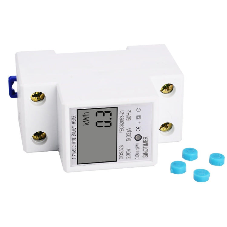 DDS528 5-32A 230V 50Hz Single-phase Household DIN Rail Electronic Multi-function Energy Meter Reluova