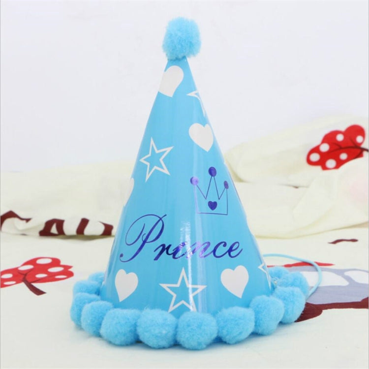 3 PCS Children Age Dress up Party Supplies Ball Birthday Hat Paper Rainbow Pom-pom Cap My Store